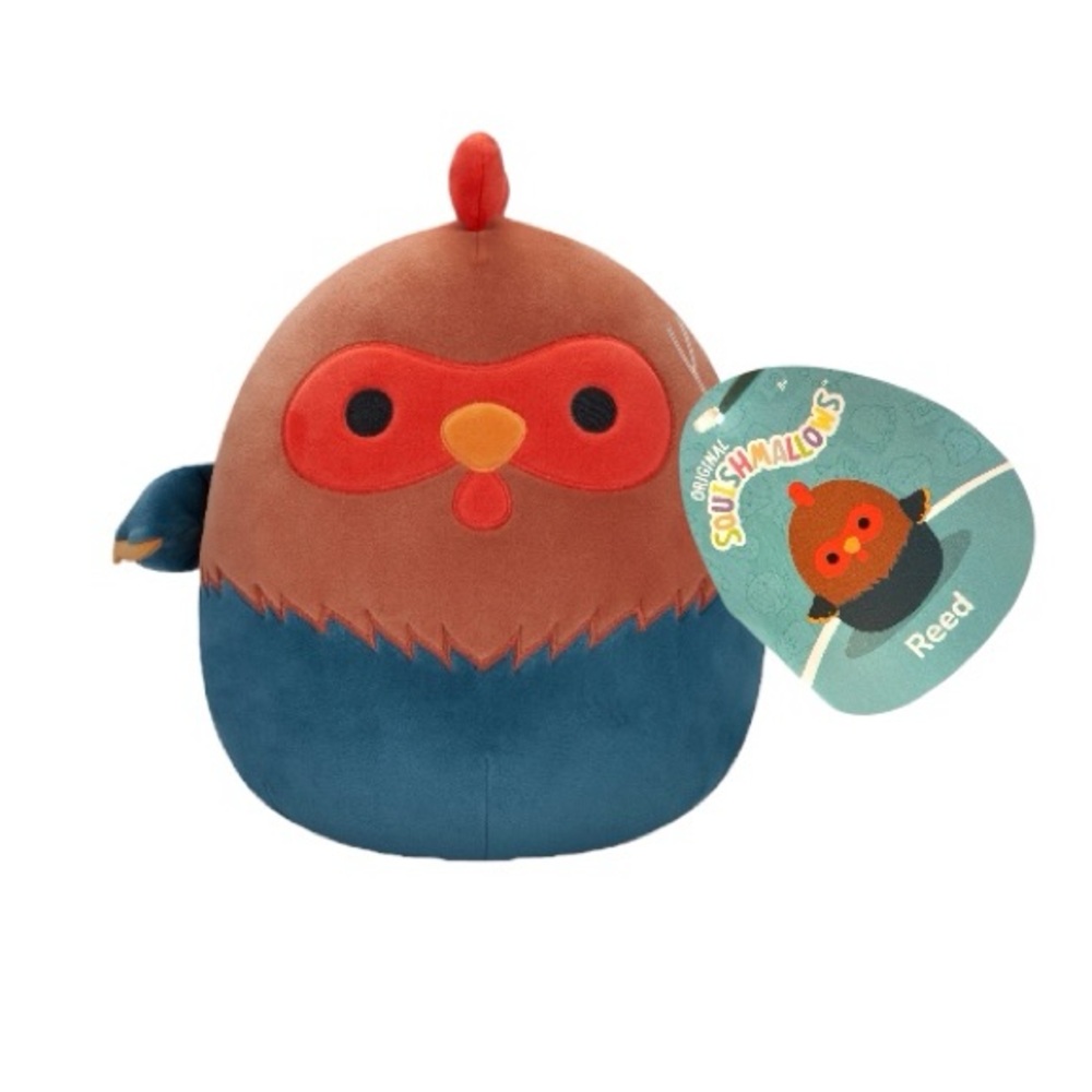 Squishmallows Red and Blue Reed The Rooster Plush Toy - Picture 1 of 9